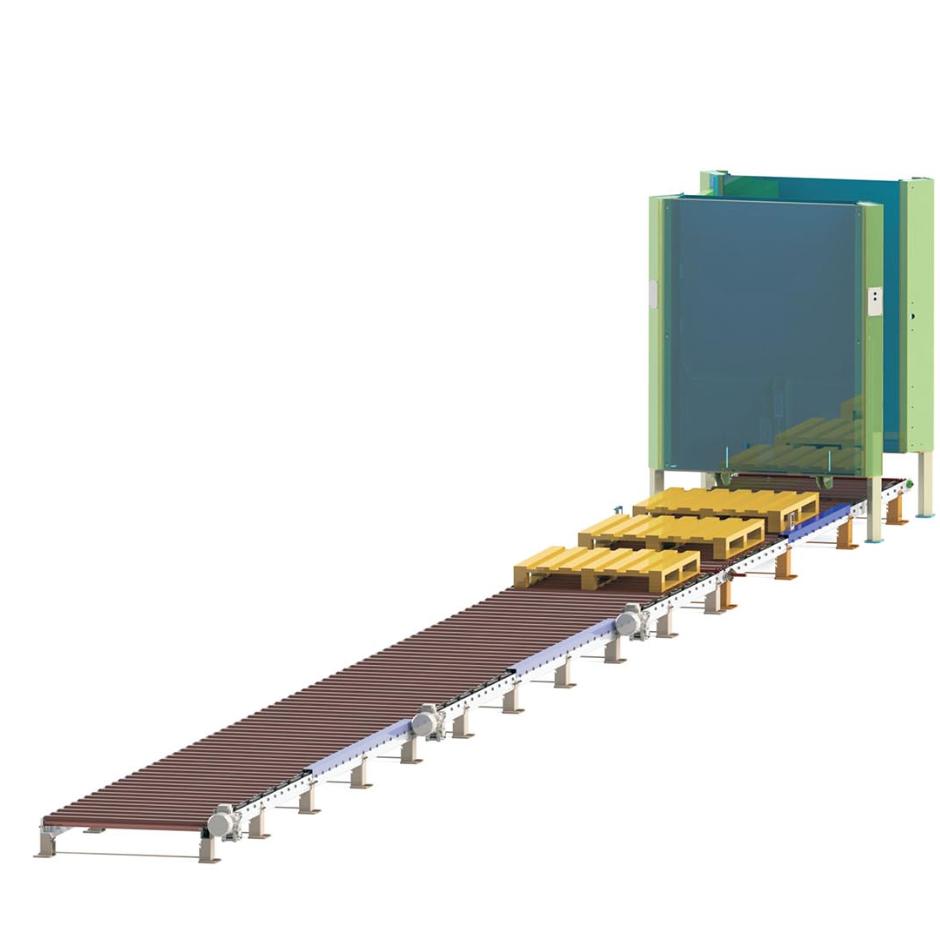 Roller conveyor with rotation